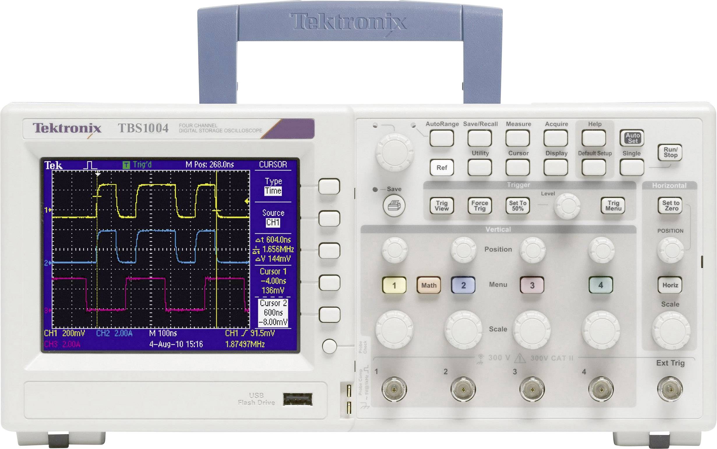Tektronix TBS1154 Digital Calibrated to ISO standards 150 MHz 2-channel 1 GS/s 2.5 KP 8 Bit Digital storage (DSO)