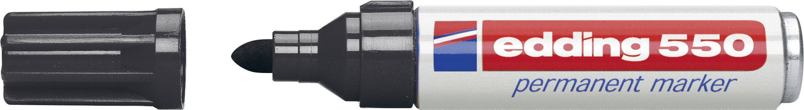 Edding 550 4-550001 Permanent marker Black waterproof: Yes