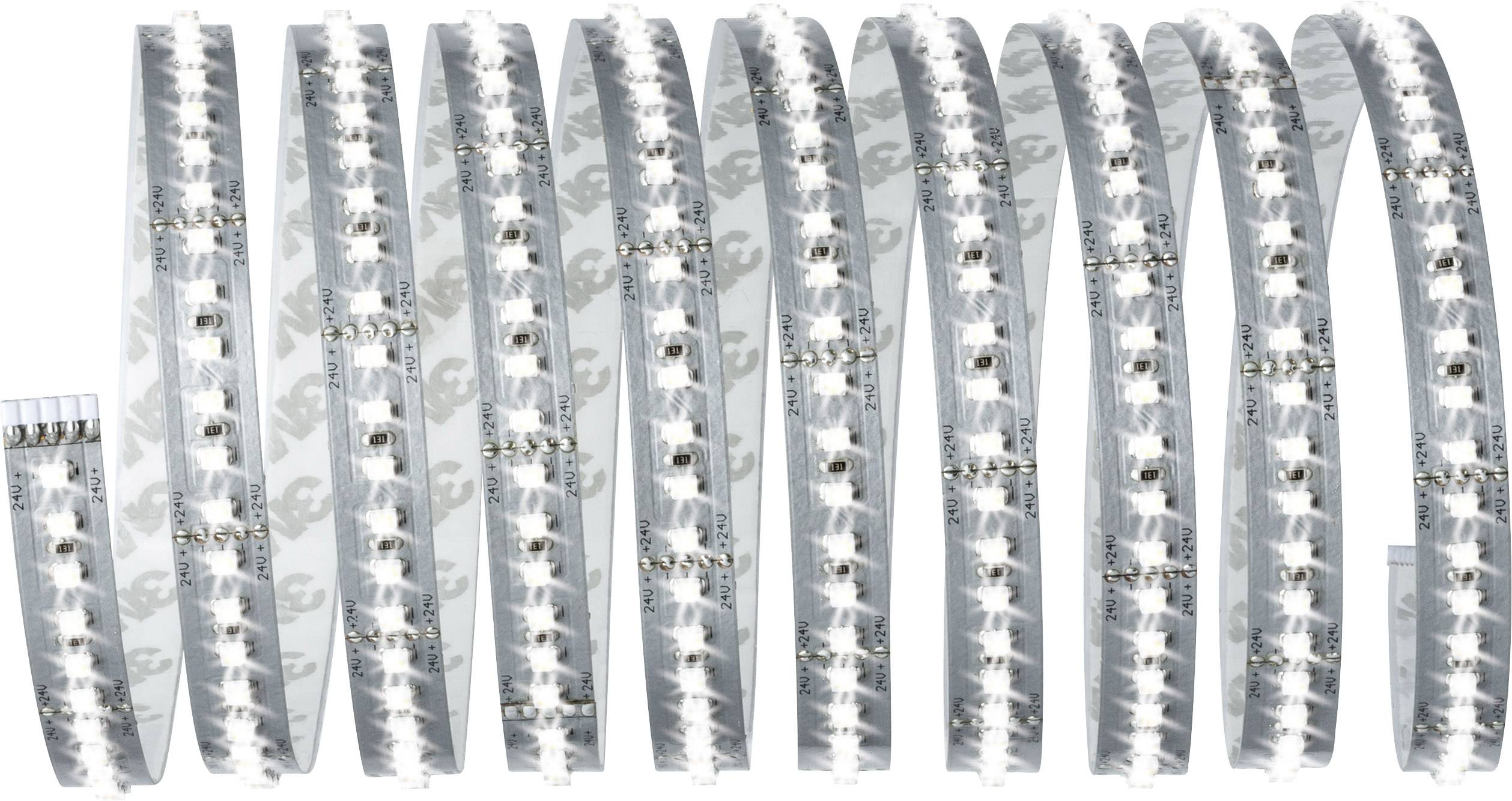 LED strip, flexible and self-adhesive, ideal for decorative or functional lighting, shown on a white background.