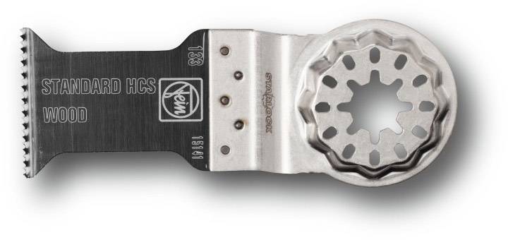 Oscillating multi-tool saw blade with 'Standard HCS Wood' marking, suitable for woodworking.