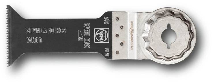 Saw blade for multi-tool, suitable for wood, with the inscription 'Standard HCS Wood' and brand logo.