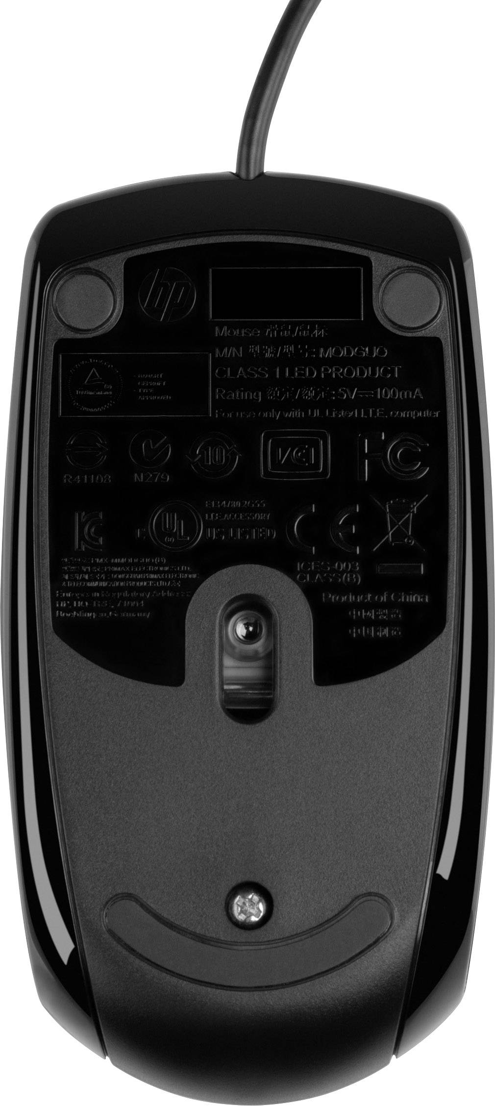 HP X500 Mouse USB Optical Black 3 Buttons