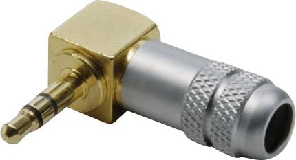 BKL Electronic 1103084 3.5 mm audio jack Plug, right angle Number of pins: 3 Stereo Gold 1 pc(s)