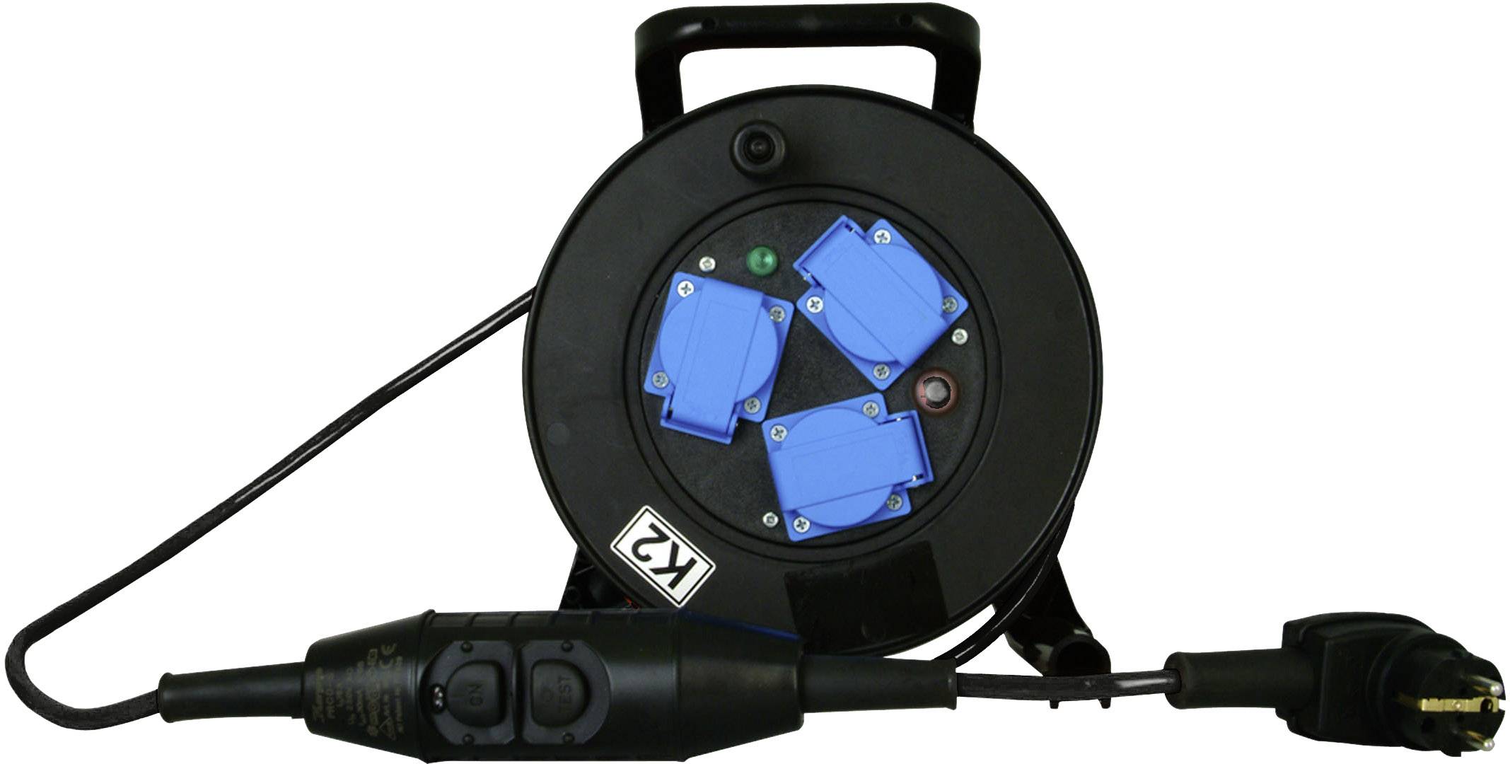 Kopp 144815001 Safety cable reel PRCD-S 230 V Black, Blue IP44