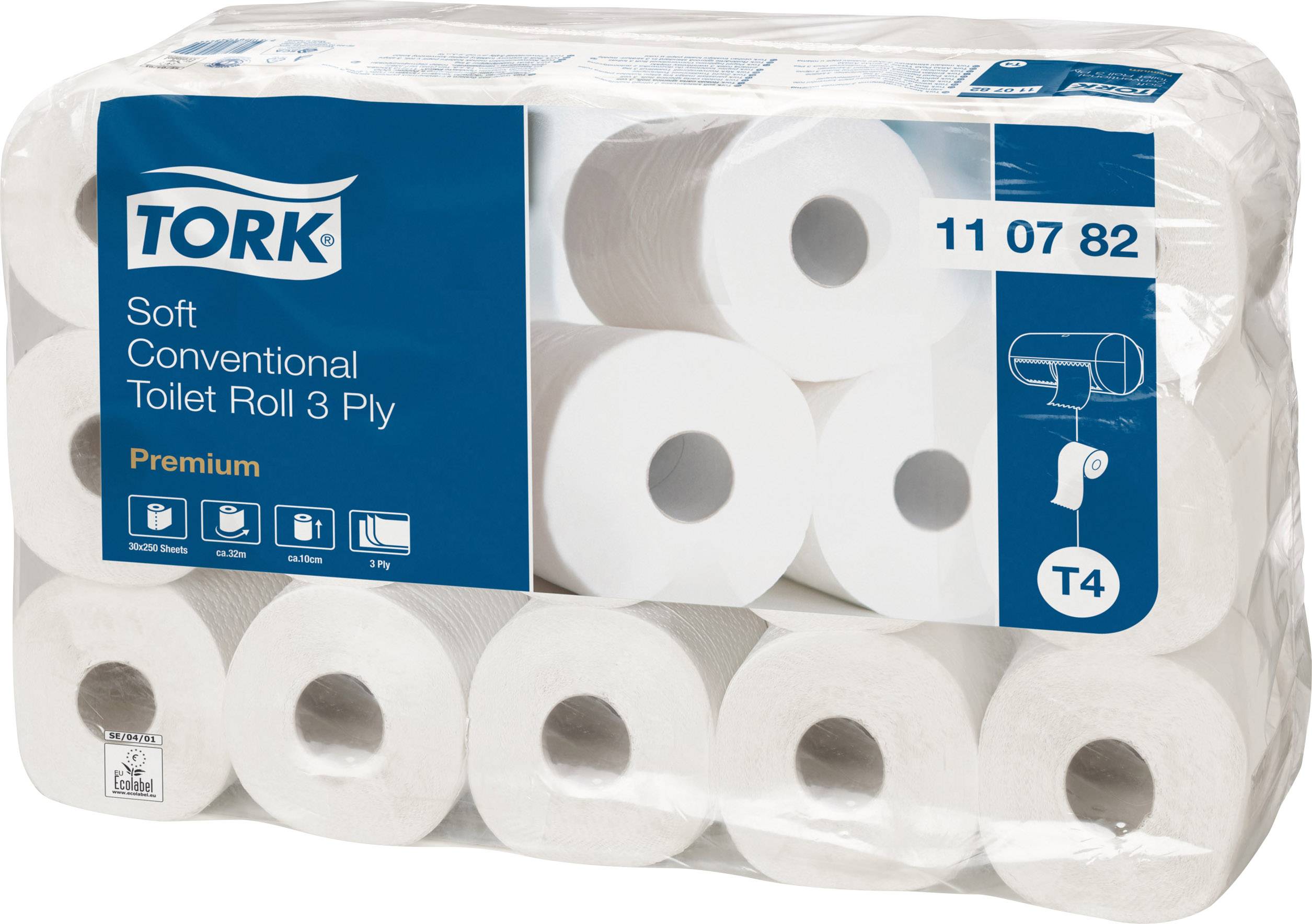 TORK Toilet paper Premium 110782 White No. of layers: 3 -ply 30 pc(s)
