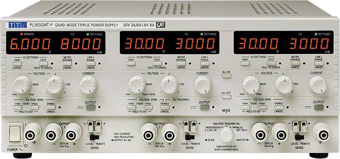 Aim TTi PL303QMT-P Bench PSU (adjustable voltage) 0 - 6 V 0 - 8 A 94 W No. of outputs 3 x