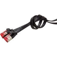 LogiLink CF2023S RJ45 Network cable, patch cable CAT 6 U/FTP 0.50 m Black gold plated connectors LogiLink CF2023S RJ45 Network cable, patch cable CAT 6 U/FTP 0.50 m Black gold plated connectors