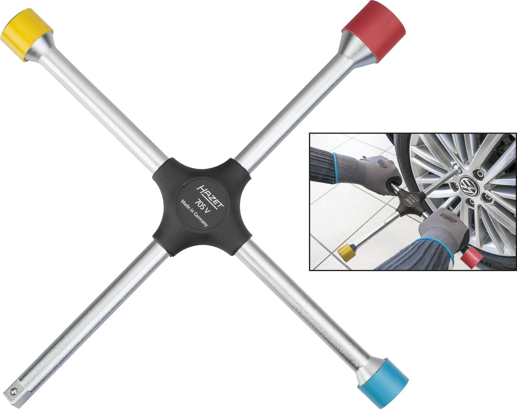 Hazet 705V Four way wheel nut wrench Cars 1 pc(s)