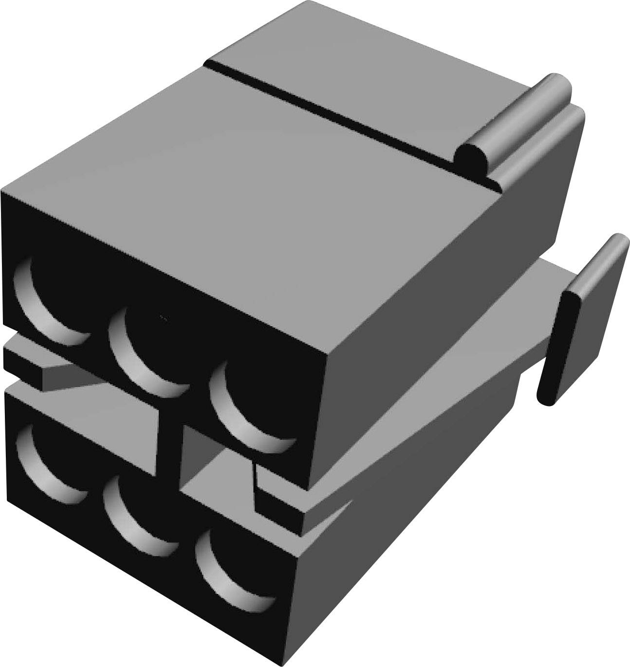 TE Connectivity Pin enclosure - cable MATE-N-LOK Total number of pins 6 Contact spacing: 5.08 mm 1-480270-0