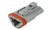TE Connectivity DT06-3S Bullet connector Socket, straight Total number of pins: 3 Series (round connectors): DT