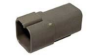 TE Connectivity DT04-6P Bullet connector Plug, straight Total number of pins: 6 Series (round connectors): DT