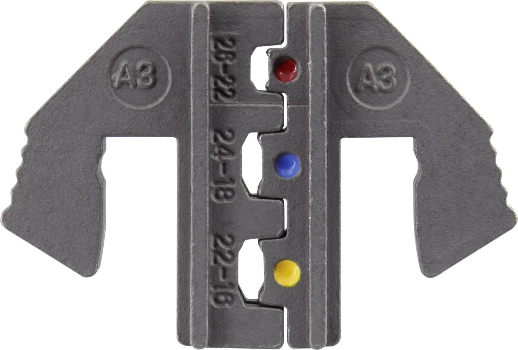 Adjustable wire stripper with scale and coloured markings for stripping wires of different sizes.