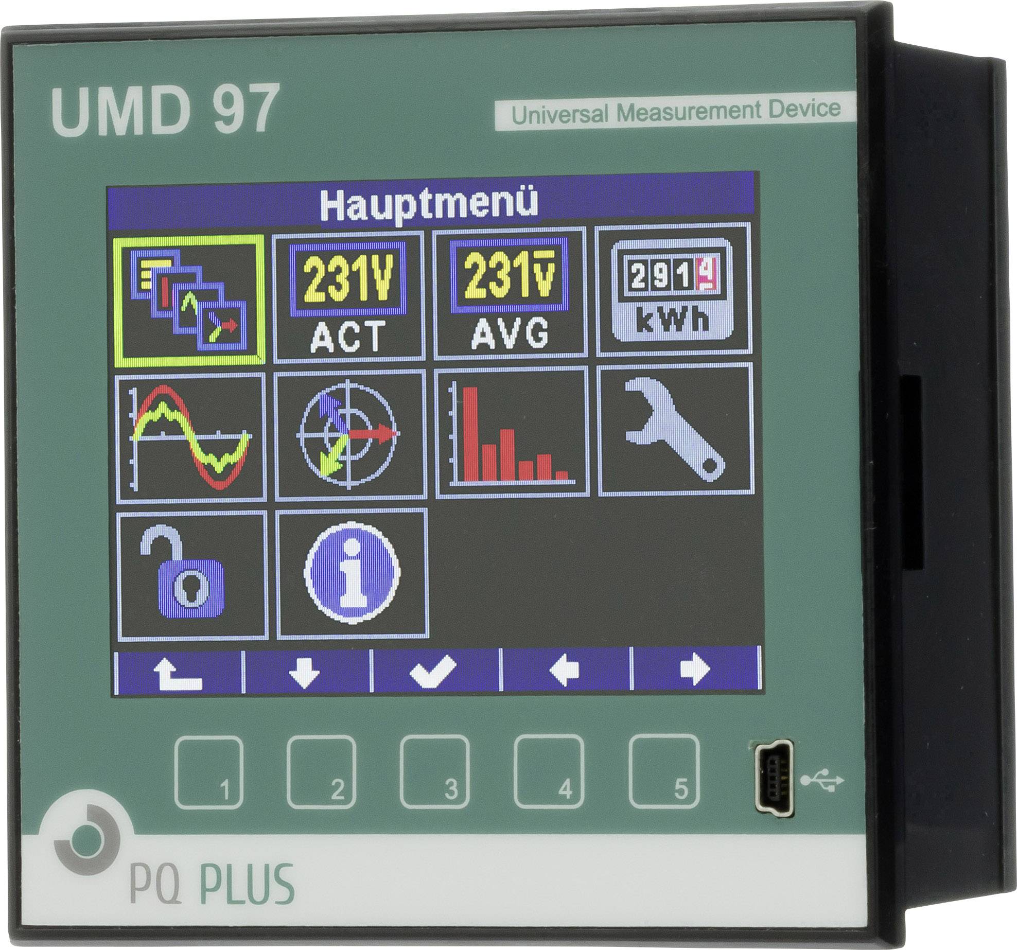 PQ Plus UMD 97CBM Universal measuring device-control panel-UMD series RS485 512 MB memory