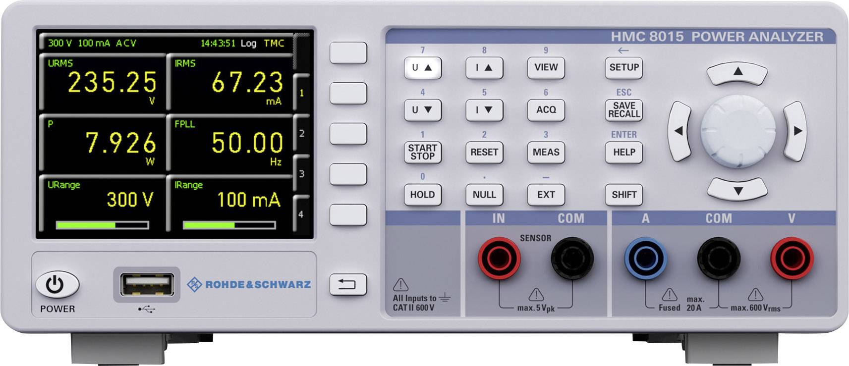 Rohde & Schwarz HMC8015 Network diagnostics 1-phase Data logger