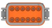 TE Connectivity DT06-12SA Bullet connector Socket, straight Total number of pins: 12 Series (round connectors): DT