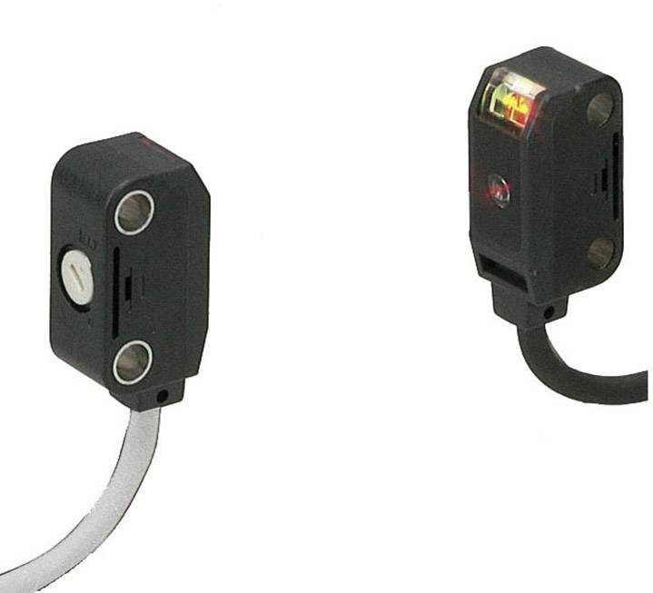 A small, black sensor with an LED indicator on the top surface, connected to a cable.