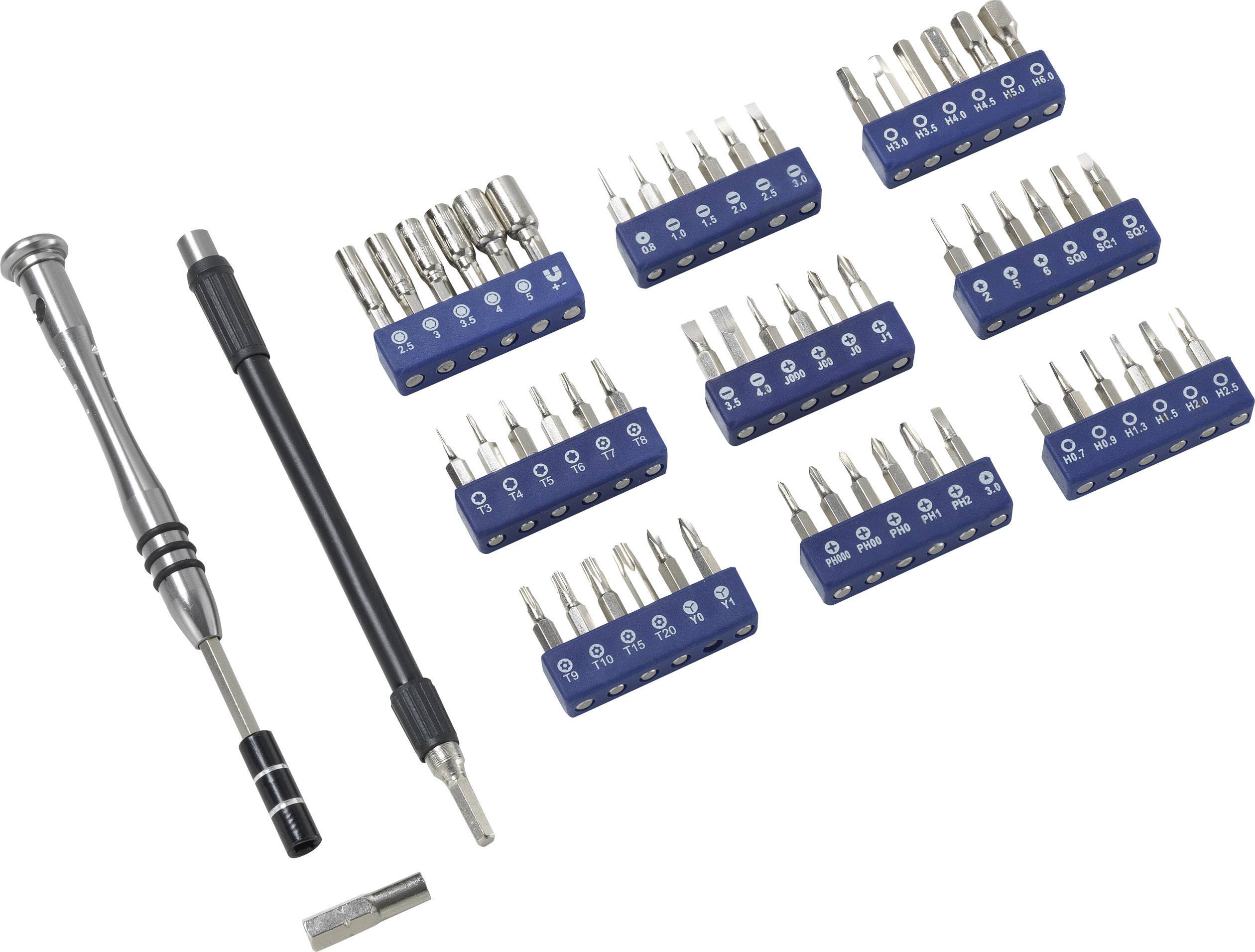 Basetech 1430586 Bit set 58-piece Slot, Phillips, Star, Star TH, Allen, Square socket, TA socket, Tri-Wing, Hex head