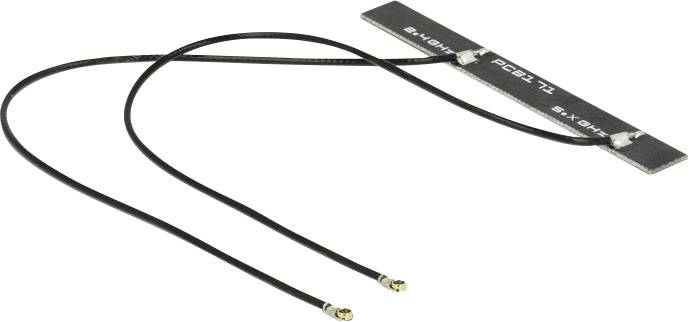 A Wi-Fi antenna cable with two branching coaxial cables and connectors. Suitable for signal enhancement in electronic devices.