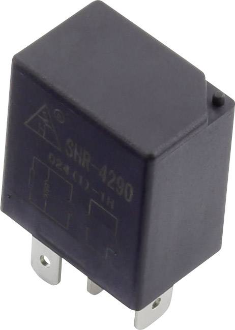 A black electronic relay with three metal terminals, branded 'SNR-A290'. Used in electrical circuits.
