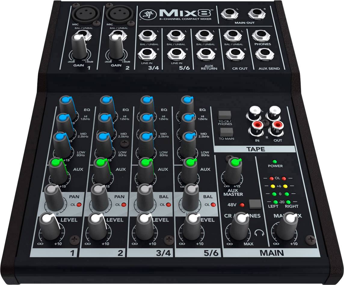 Mackie Mix 8 Mixing console No. of channels:8