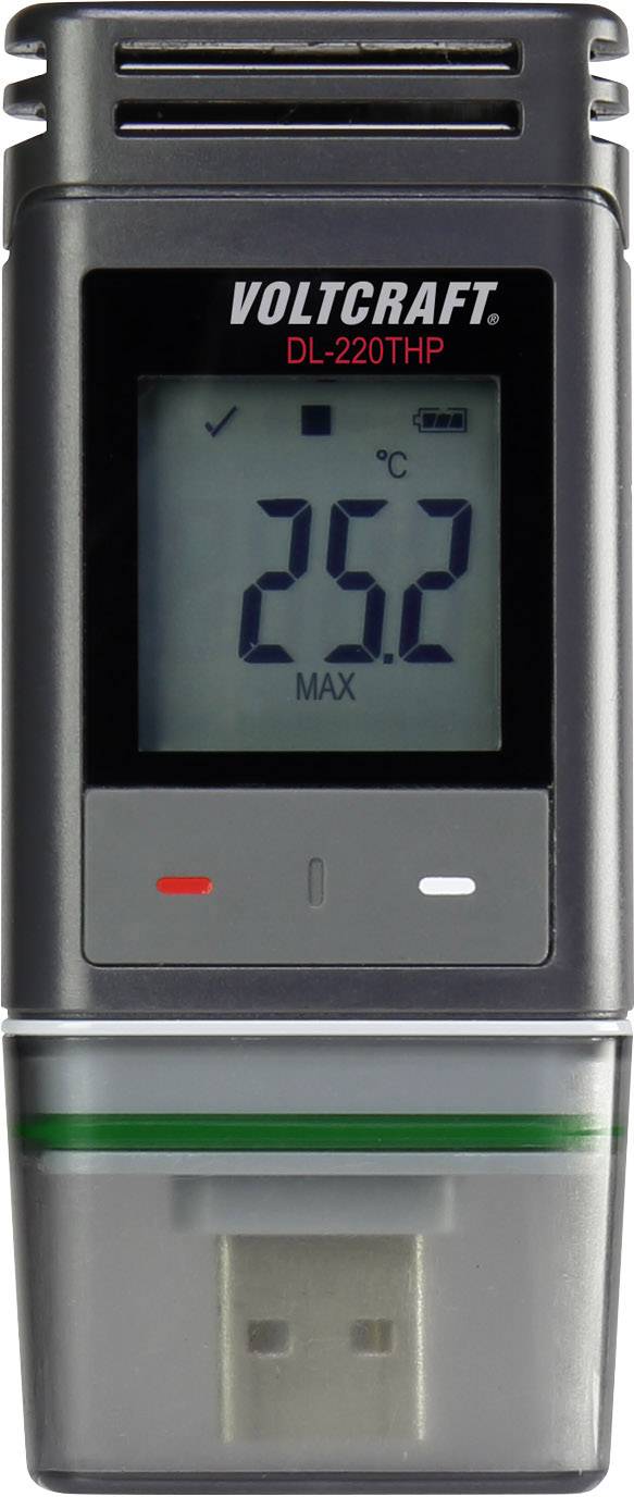 VOLTCRAFT DL-220 THP DL-220THP Temperature data logger, RH data logger, Air pressure data logger Unit of measurement Temperature