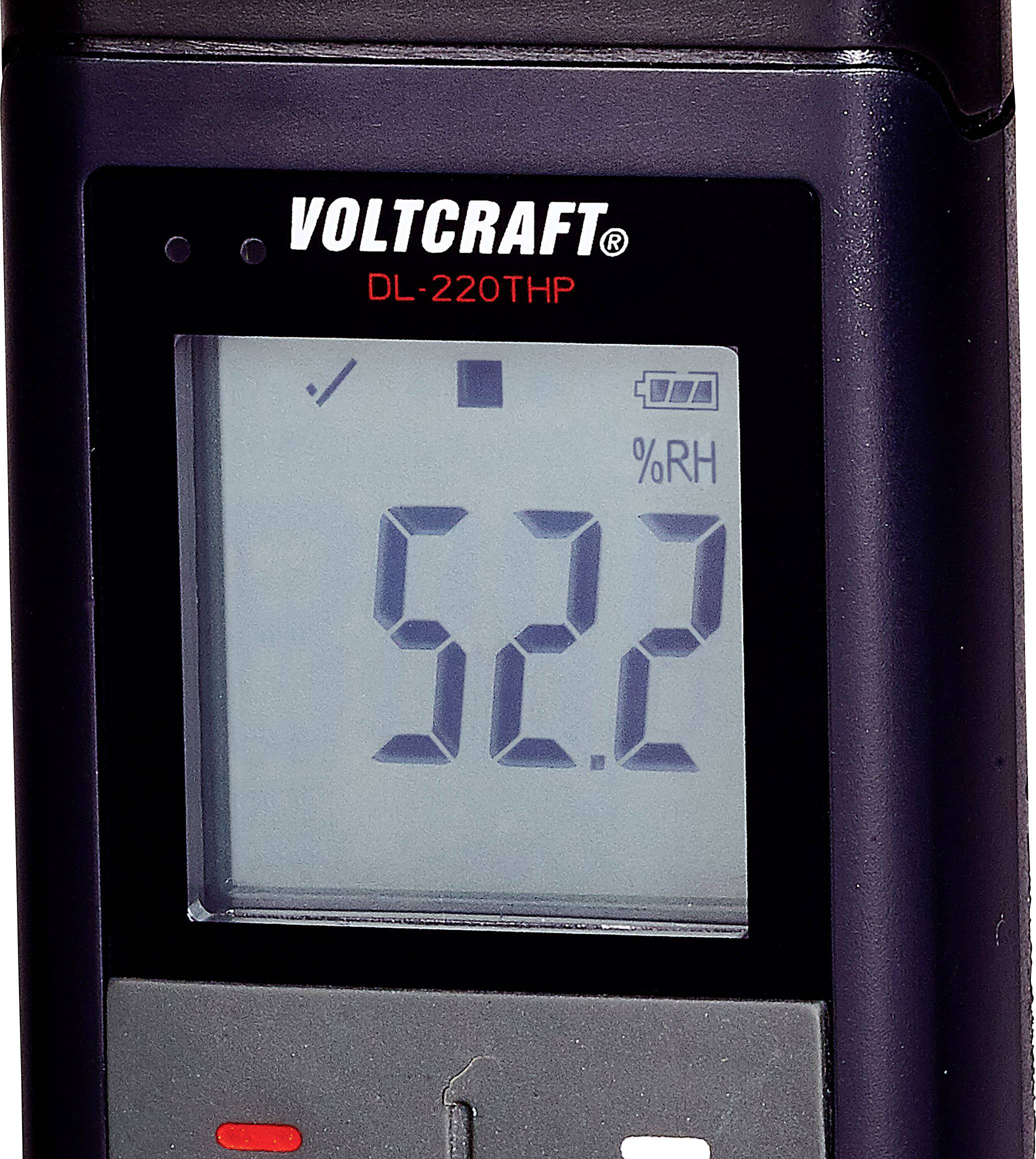 VOLTCRAFT DL-220 THP DL-220THP Temperature data logger, RH data logger, Air pressure data logger Unit of measurement Temperature