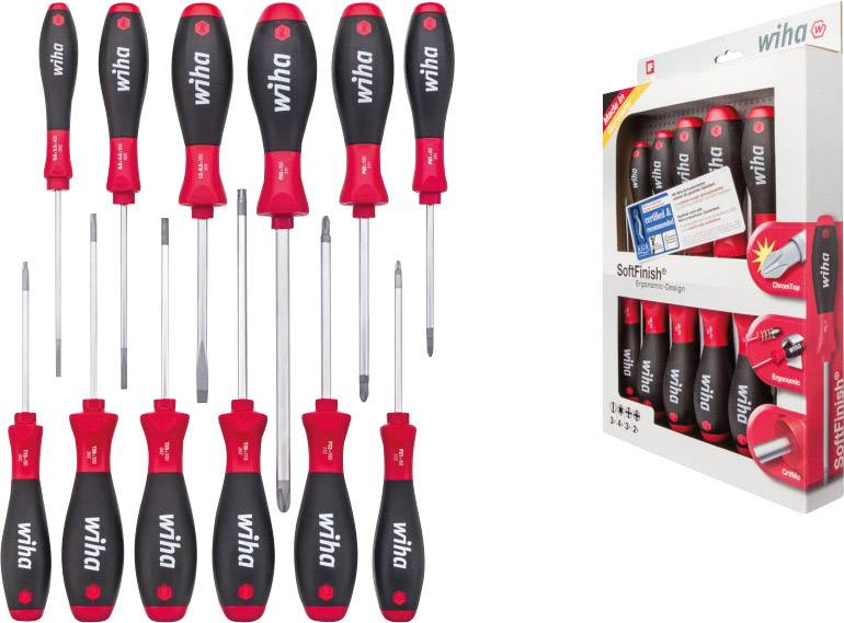 Wiha Workshop Screwdriver set 12-piece Slot, Star socket, Pozidriv, Phillips
