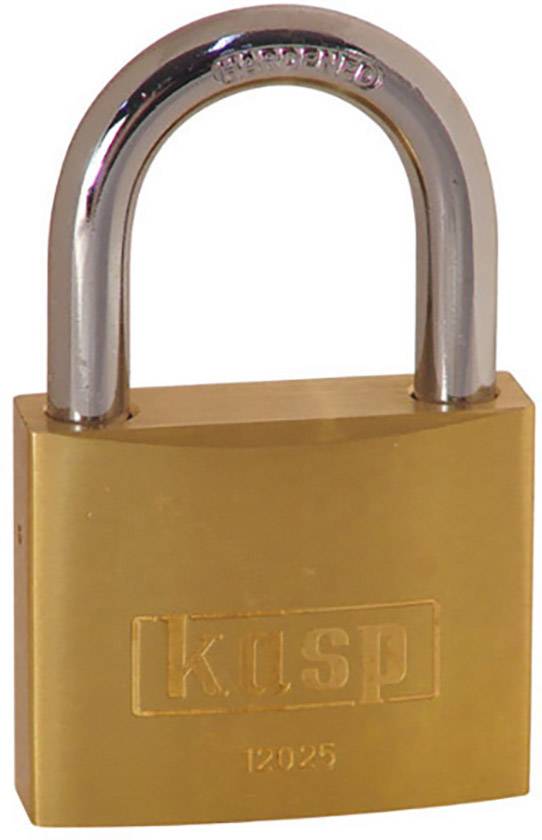 Kasp K12025LO Padlock 25 mm keyed to differ Gold yellow Key
