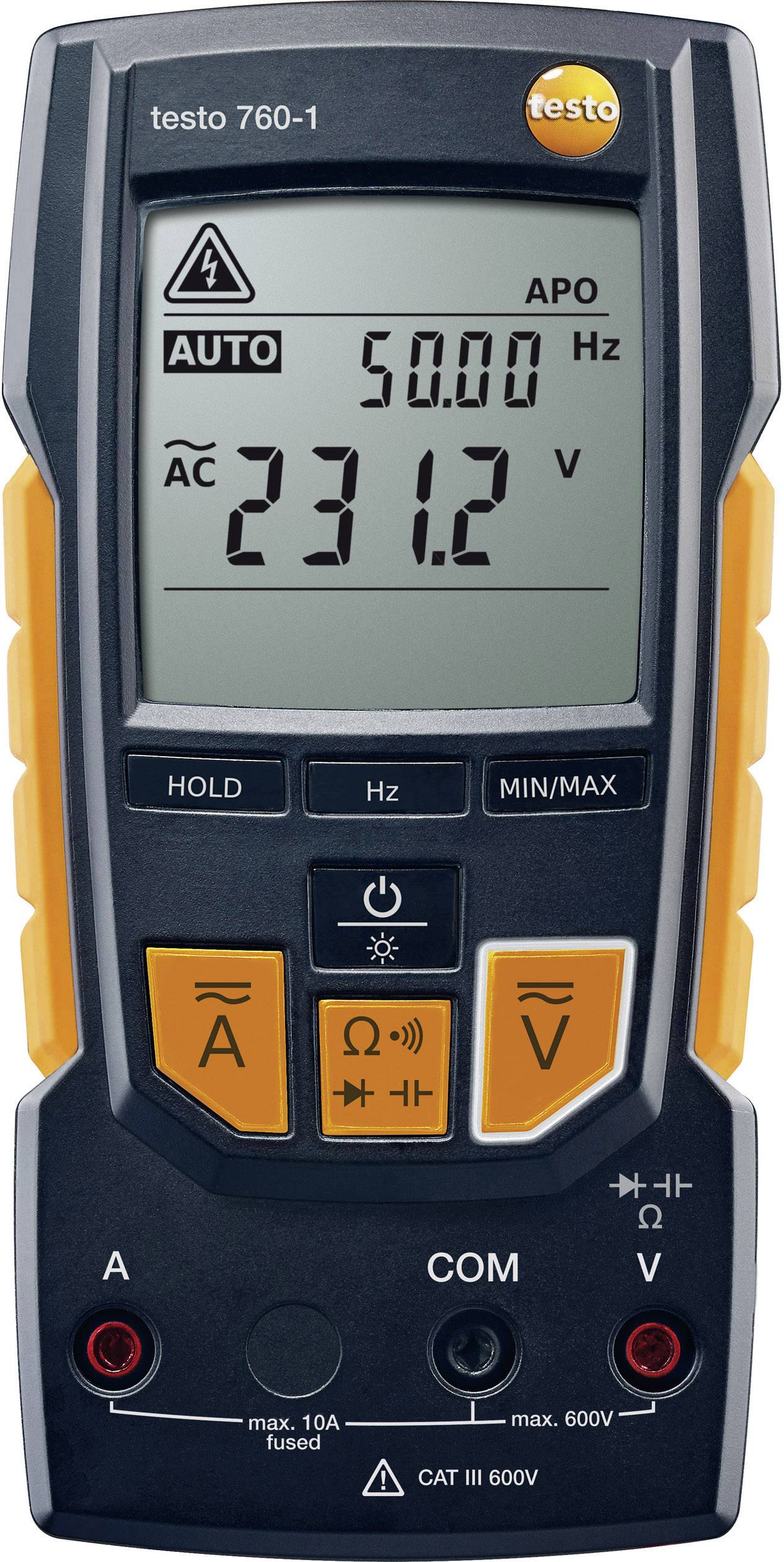 testo 760-1 Handheld multimeter Digital CAT III 600 V, CAT IV 300 V Display (counts): 4000