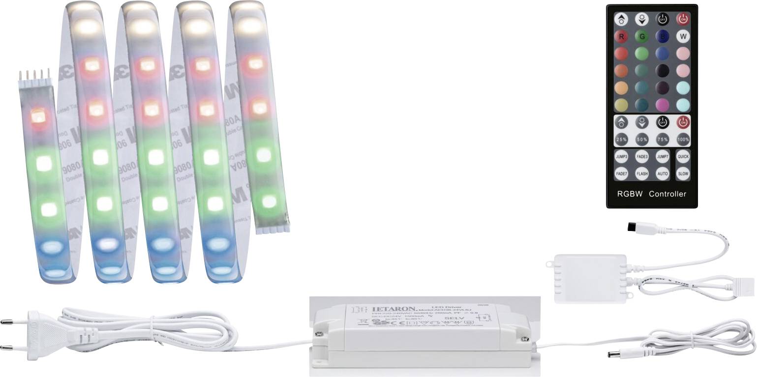 Paulmann MaxLED RGBW 70627 LED strip basic set + plug 24 V 1.5 m RGB, Warm white 1 pc(s)