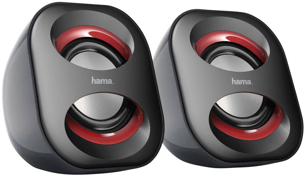 Hama Sonic Mobil 183 2.0 PC speaker Corded 3 W Black, Red