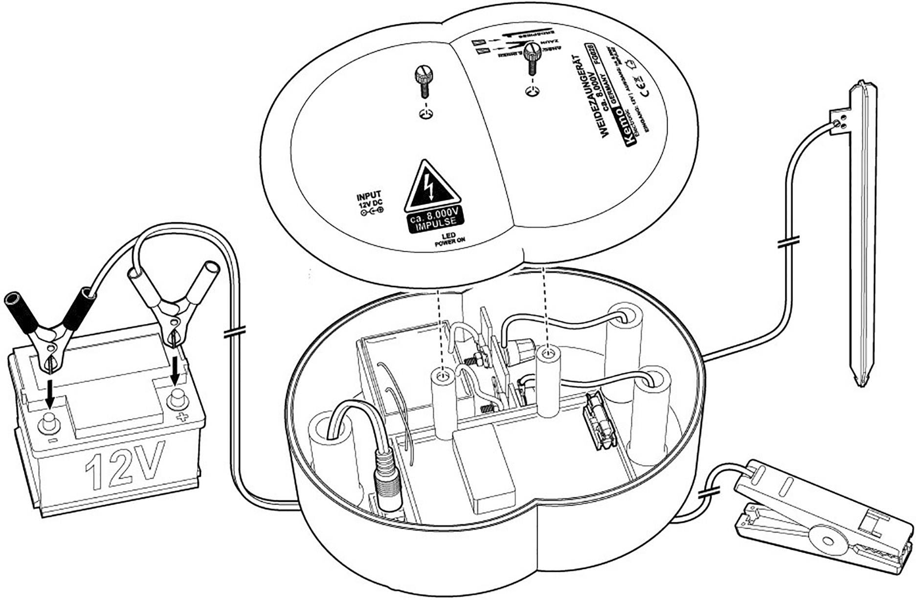 Kemo electric fence Agricultural fence Working principle Current 1 pc(s)