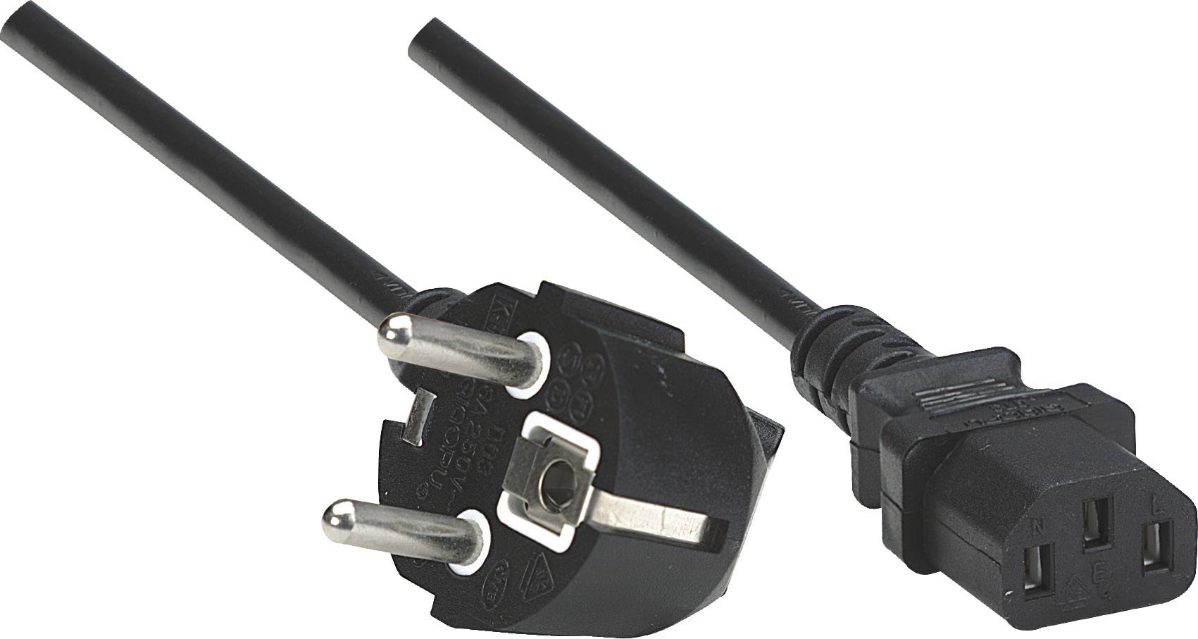 Manhattan Current Cable [1x PG plug - 1x IEC C13 socket ] 1.80 m Black