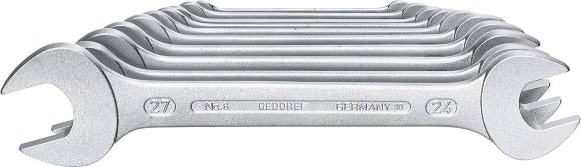 Gedore 6077540 Double-ended open ring spanner set 10-piece Spanner size (metric) 6 - 27 mm