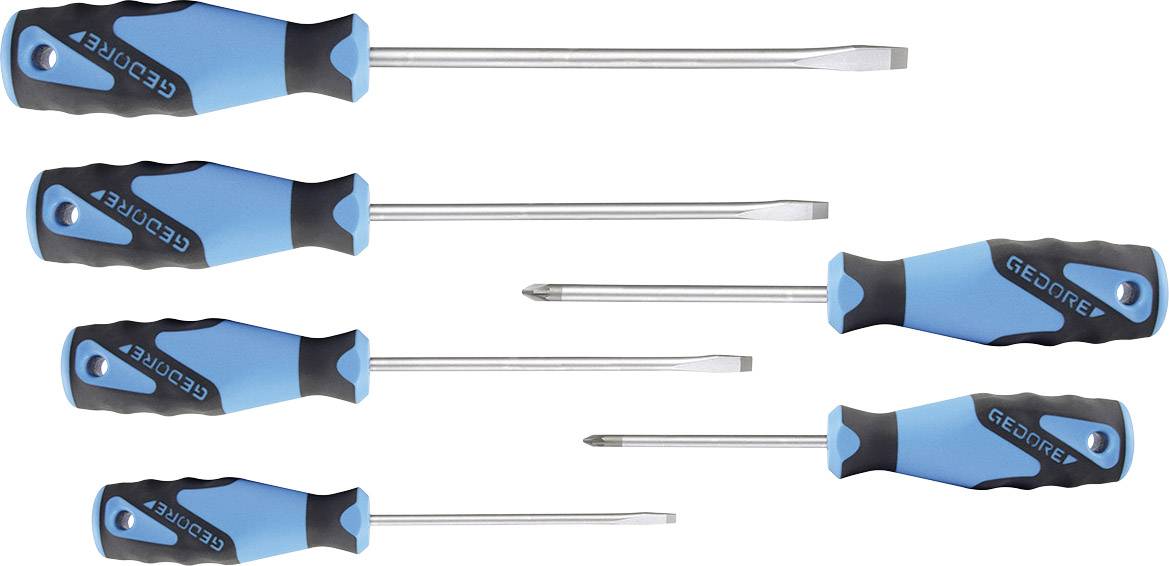 Gedore Workshop Screwdriver set 6-piece Slot, Pozidriv