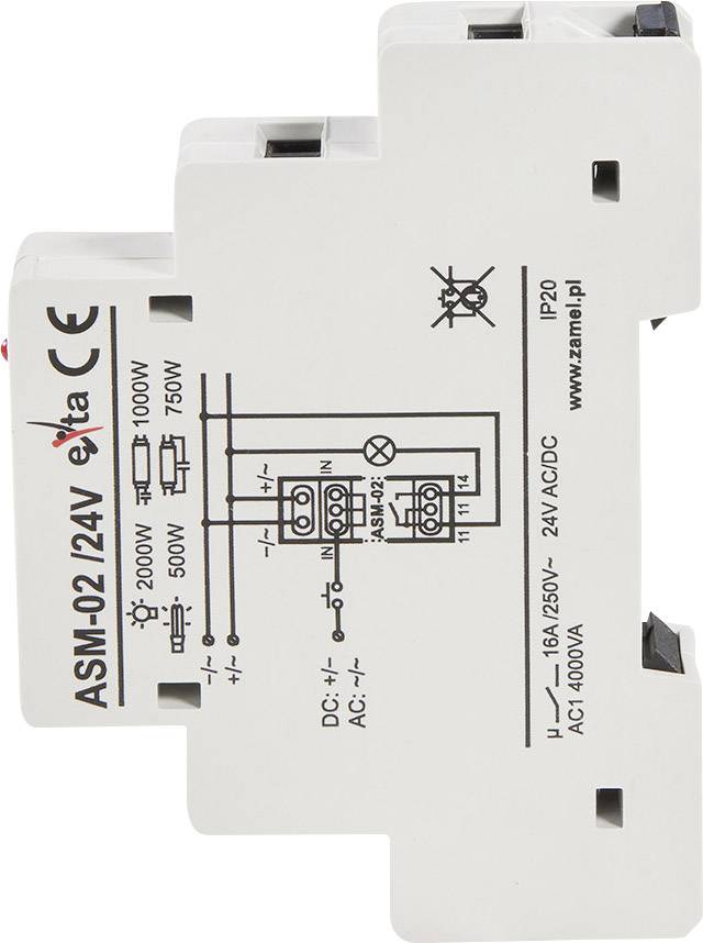 Zamel ASM-02/24V TDR DIN rail 24 V