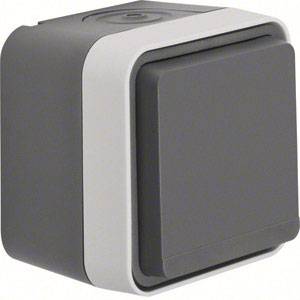 Berker PG socket (+ lid) W.1 (surface-mounted) Grey, Light grey 47403515 1 pc(s)