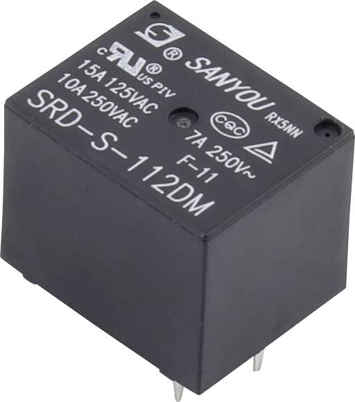 TRU COMPONENTS SRD-S-112DM PCB relay 12 V DC 15 A 1 maker