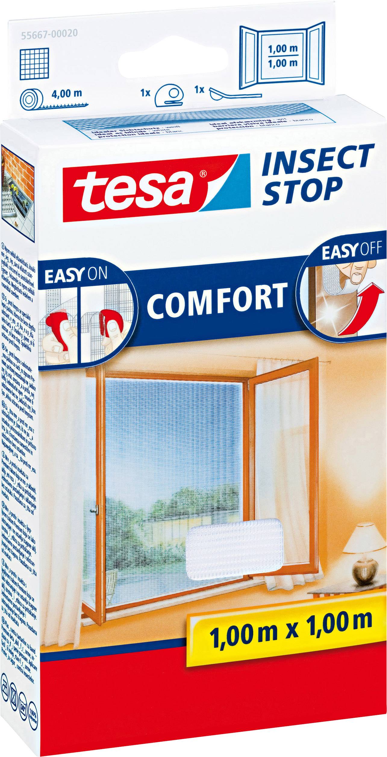 tesa COMFORT 55667-00020-00 Fly screen (W x H) 1000 mm x 1000 mm White 1 pc(s)