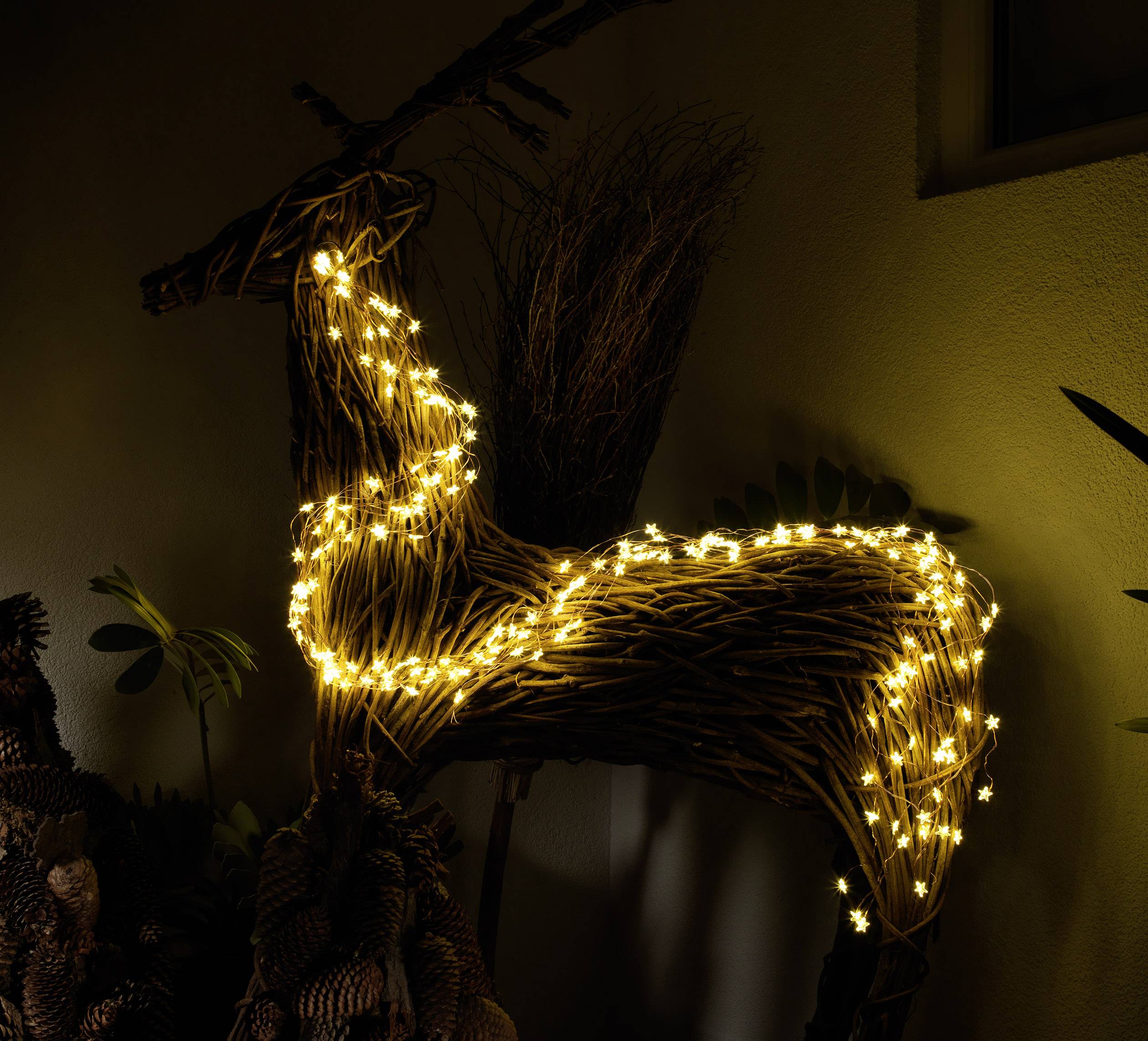 Konstsmide 6370-160 LED tinsel Stars Warm white LED (monochrome) Transparent