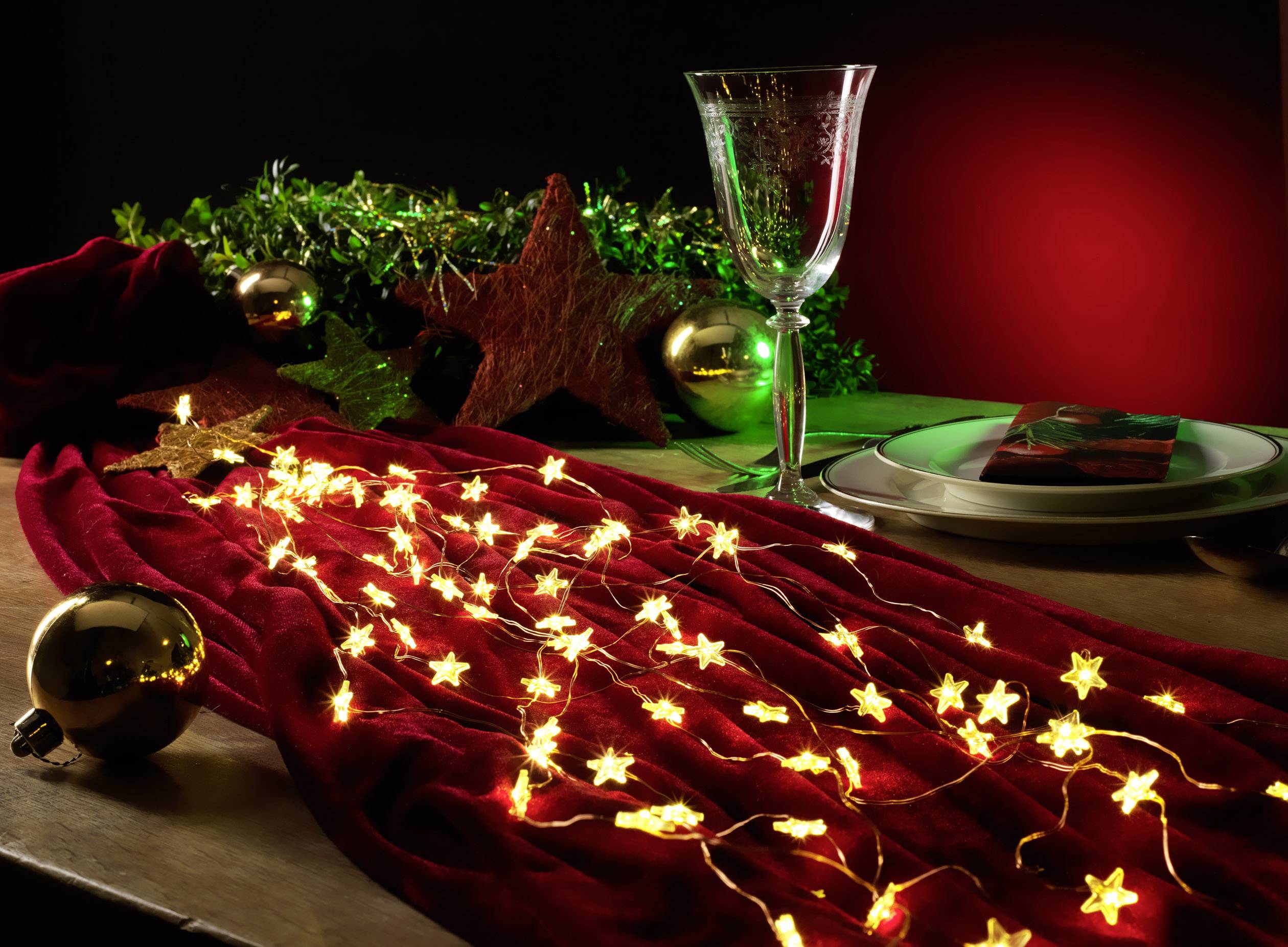 Konstsmide 6370-160 LED tinsel Stars Warm white LED (monochrome) Transparent