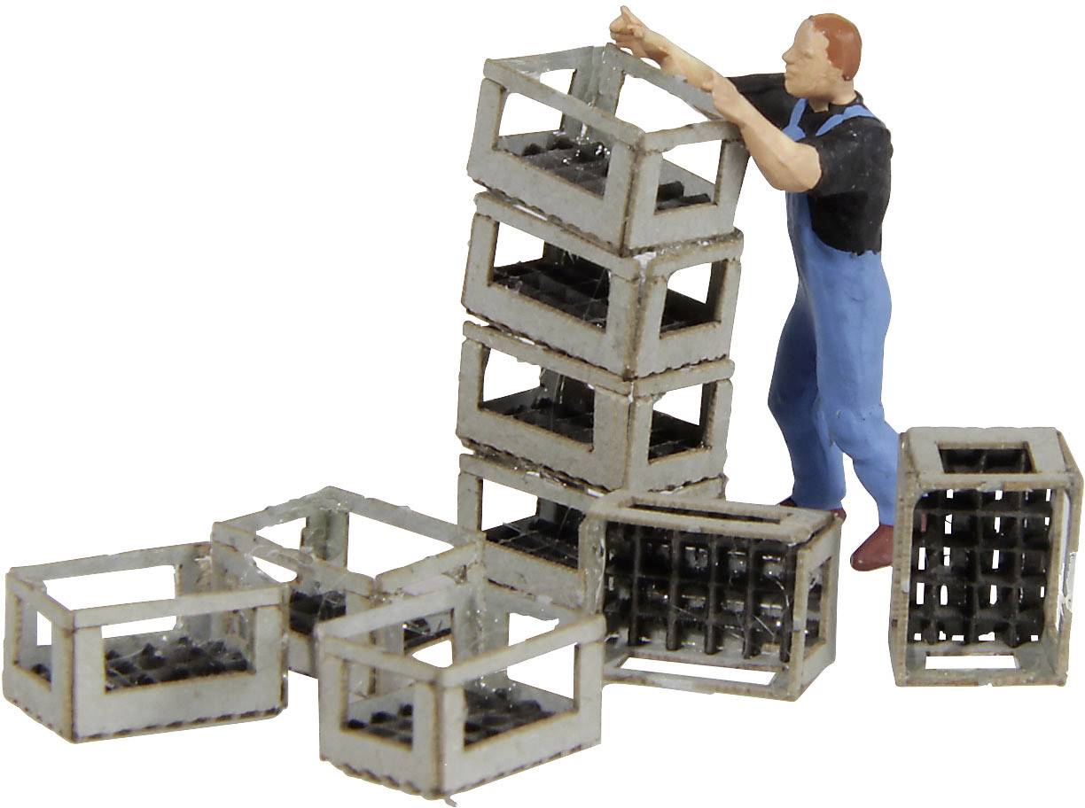 MBZ 80270 H0 Set of 9 Beer crates Laser-cut assembly kit