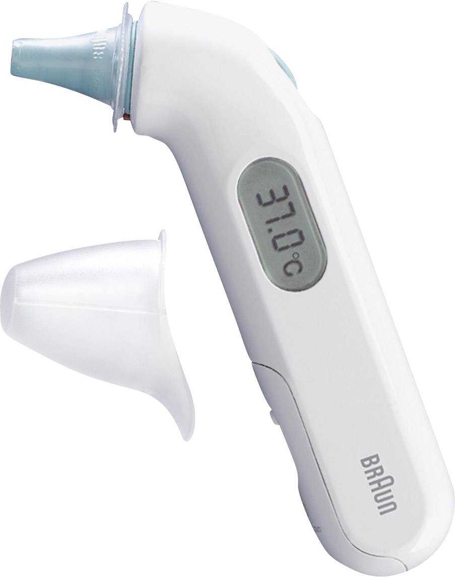 Braun ThermoScan® 3 IR fever thermometer Incl. fever alarm, Pre-heated probe
