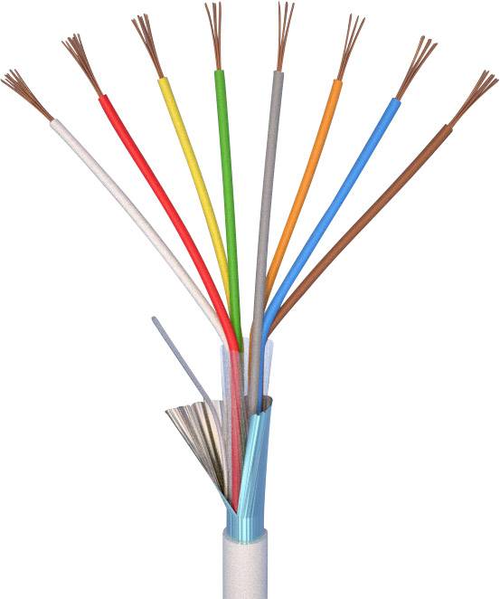 ELAN 20081 Alarm wire LiYY 8 x 0.22 mm² White Sold per metre