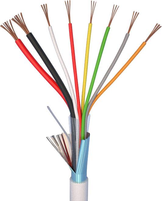 ELAN 27061 Alarm wire LiYY 6 x 0.22 mm² + 2 x 0.75 mm² White Sold per metre
