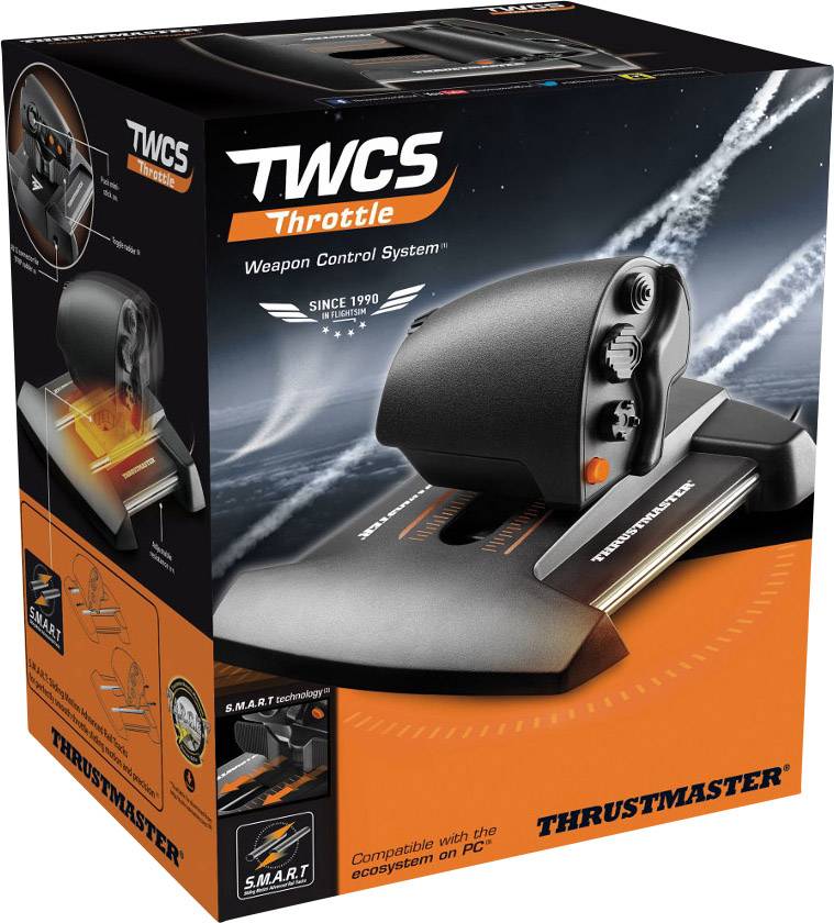 Thrustmaster TWCS Throttle Flight sim controller USB PC Black