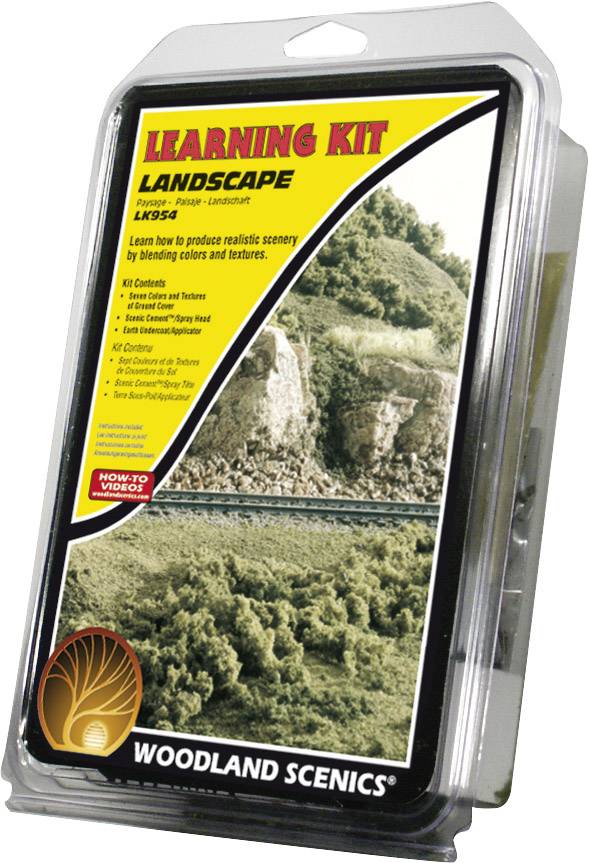 Packaging for a Landscape Learning Kit featuring an image of a model landscape. Includes materials and instructions for landscape design.