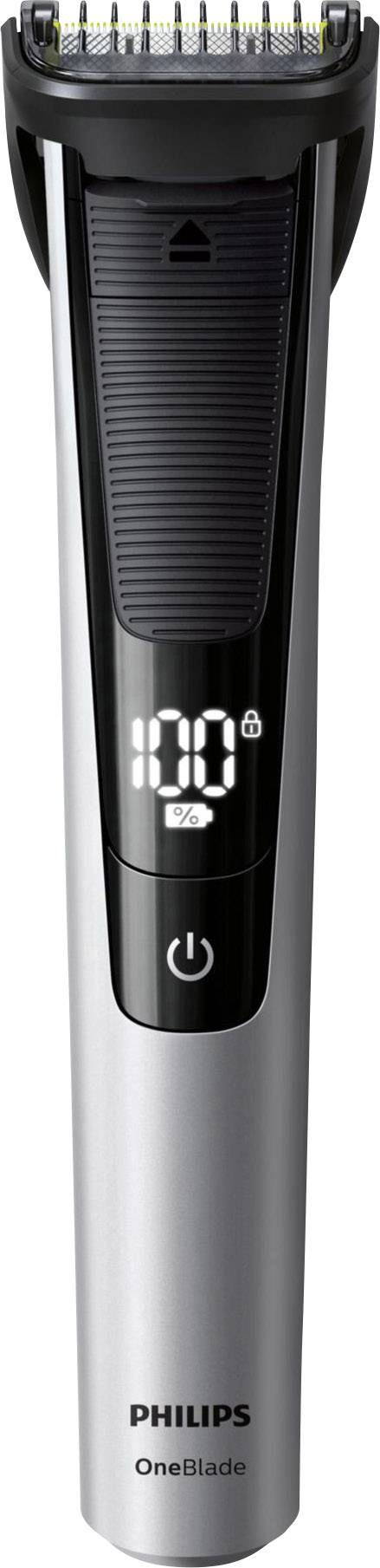 Philips OneBlade Pro Beard trimmer Washable Silver, Black