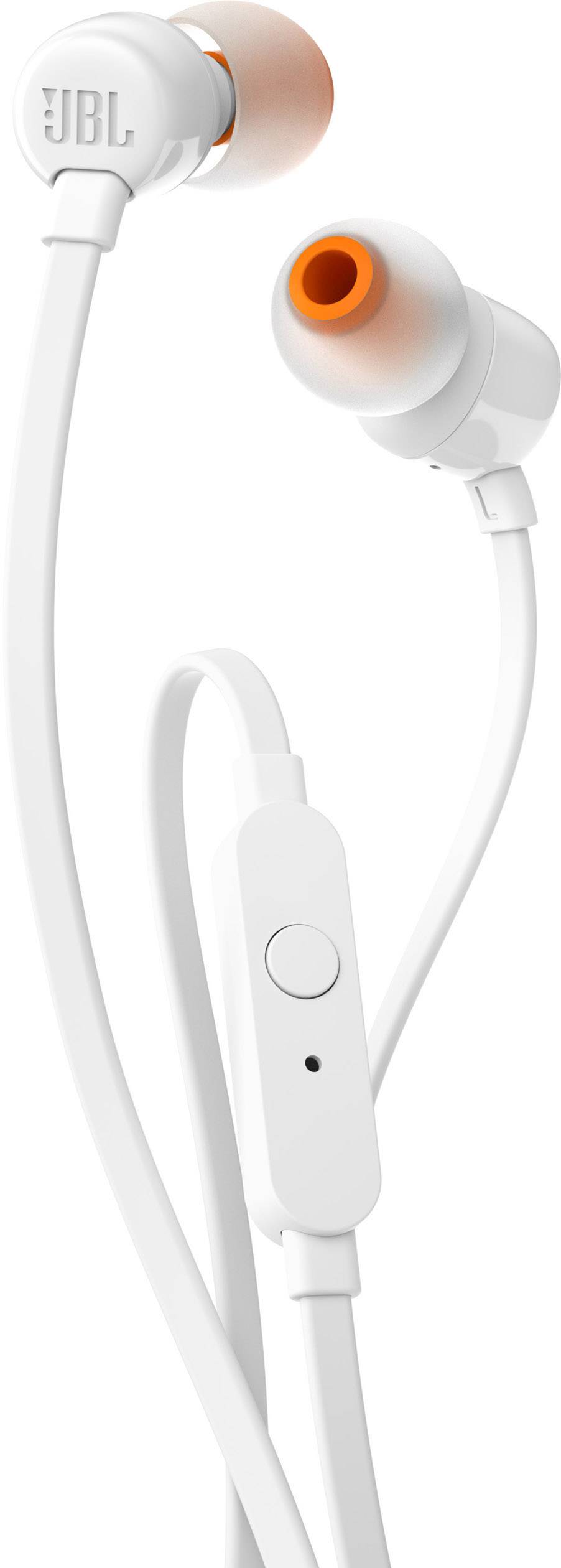JBL T110 In-ear headphones Corded (1075100) White Headset