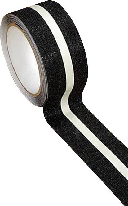 B-SAFETY AR227050 Anti-slip coating, long luminescence Black, White (L x W) 18.3 m x 50 mm